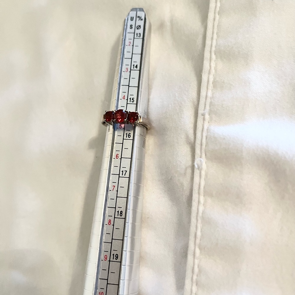 Ruby 3 Stone Ring - image 2